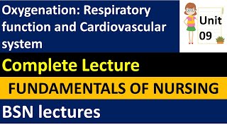 Oxygenation Respiratory function and Cardiovascular system  Fundamentals of Nursing  BSN Lectures [upl. by Ahsied]