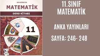 11SINIF MATEMATİK ANKA YAYINLARI SAYFA 246248 ÇÖZÜMLERİ  DAİREDE ÇEVRE VE ALAN [upl. by Hcirdeirf448]