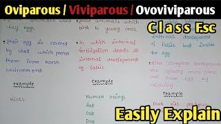 Oviparous  viviparous  Ovoviviparous  Class 12 Biology In Urdu Hindi [upl. by Anaila]