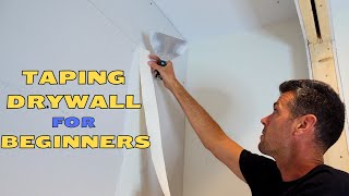 Taping Drywall for Beginners Day 1 [upl. by Eustace]