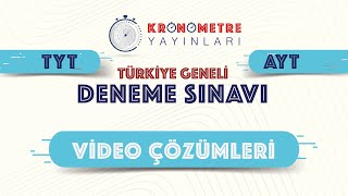 Kronometre Yayınları Türkiye Geneli Deneme Sınavı AYT Fen Bilimleri Dersi Soru Çözüm Videosu [upl. by Gottlieb]