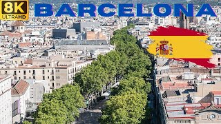 【8K】Barcelona Morning Walk  Gothic Quarter  La Rambla  Plaça de Catalunya [upl. by Enilrem]