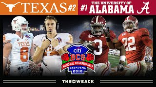 Sabans 1st Bama Title 2 Texas vs 1 Alabama 2010 BCS Championship [upl. by Wiencke649]