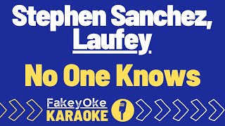 Stephen Sanchez Laufey  No One Knows Karaoke [upl. by Noxaj]