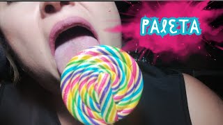 ASMR comiendo paletaLollipopchupete [upl. by Holle]