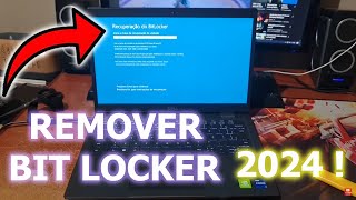 COMO TIRAR A SENHA BITLOCKER DO HD PC E NOTEBOOK FÁCIL E RÁPIDO 2024 [upl. by Nnaacissej]