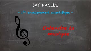 SVT FACILE  1ère ens sci  Entendre la musique [upl. by Ferne]