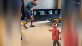 Hardik Pandya amp Agastya Pandya playing cricket on boxing day at home😍😘🤩 Hardik Pandya  Agastya [upl. by Yluj]