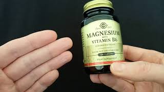 Review of Solgar Magnesium with Vitamin B6  100 Tablets [upl. by Thornie337]