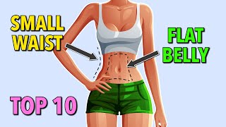 Top 10 Standing Exercises for a Small Waist and Flat Belly [upl. by Legnalos163]