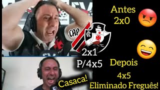 REAÇÕES dos VASCAINOS na CLASSIFICAÇÃO  ATHLETICO PR 4X5 VASCO  REACT [upl. by Rusticus322]