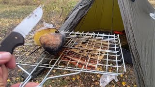 Extreme Winter Solo Cold Camping in Alaska 4 Backcountry Hot Tent Winter Camping [upl. by Anawt301]