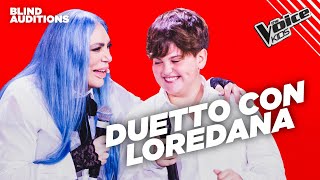 Gabriele e Loredana DUETTANO su Questa Sera Non Ti Dico No  The Voice Italy Kids  Blind Auditions [upl. by Gaughan]