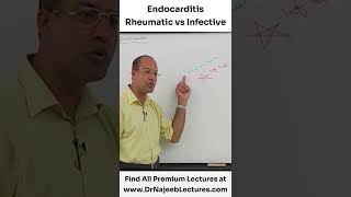 Rheumatic vs infective endocarditis shortvideo youtubeshorts drnajeeb drnajeeblectures [upl. by Ativla]