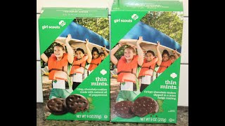 Girl Scout Cookies Thin Mints Little Brownie Bakers vs ABC Bakers Blind Taste Test [upl. by Arnie282]