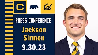 Cal Football Jackson Sirmon PostGame Press Conference 93023 vs Arizona State [upl. by Llecrup]