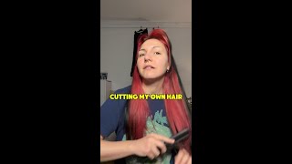 cutting my own hair haircut longhair [upl. by Maer]