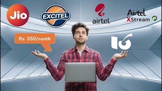 Broadband connection Airtel vs jio vs excitel and local [upl. by Aitital]