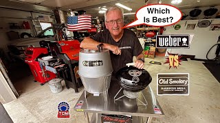 Weber Smokey Joe vs USA Made Old Smokey 14” Charcoal Grill  Which is Best [upl. by Libna]