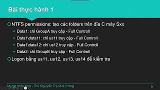 Windows Server 2019  Cấu hình NTFS permission [upl. by Lawton]