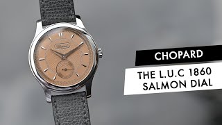 REVIEW The Supremely Elegant Chopard LUC 1860 Salmon Dial [upl. by Rehpinnej]