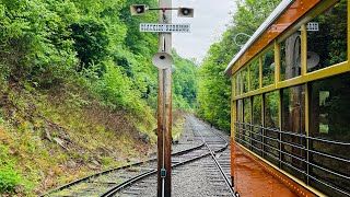 BLACKLOG NARROWS to ROCKHILL FURNACE Pennsylvania on ROCKHILL TROLLEY MUSEUM Streetcar Number 355 [upl. by Drannek566]