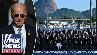 GLOBAL GAFFE Biden misses G20 family photo [upl. by Garibold]