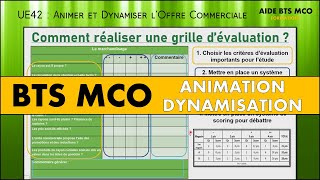 AIDE BTS MCO  Comment réaliser une grille dévaluation  Etude de concurrence  UE42 ADOC [upl. by Nale]