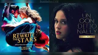 Zac Efron Zendaya Katy Perry  Rewrite The Stars The Greatest Showman x Unconditionally MASHUP [upl. by Irtimed]