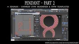 Pendant Part 2  UVW mapping in 3DsMax [upl. by Cazzie757]