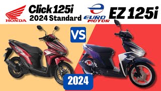 Honda Click 125i 2024 Standard vs EuroMotor EZ 125i  Side by Side Comparison  Specs amp Price  2024 [upl. by Lizzie185]