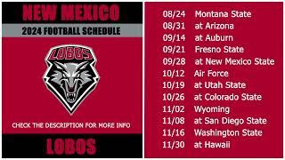 2024 New Mexico Lobos Football Schedule [upl. by Esma676]