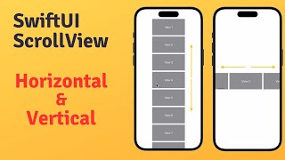 How to use SwiftUI ScrollView for vertical and horizontal scrolling [upl. by Lianna]