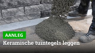 Keramische tegels in drainagesplit leggen  Bestratingswebnl [upl. by Pansy608]