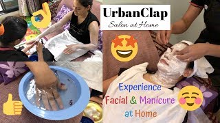 URBANCLAP SALON AT HOME  Facial and Manicure at Home 💅 UrbanClap ReviewSkincare Geetagraphy [upl. by Yrreiht]