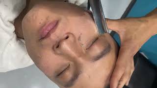 ASMR Rare Razor Shave10 Years Younger to Shave vellus hair and Cuticles on male Customers Face [upl. by Tung]