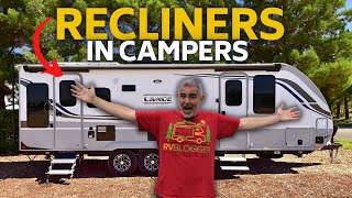 RELAX in 4 Travel Trailers with RECLINERS [upl. by Yerg809]