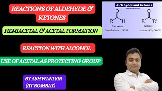 ACETAL amp HEMIACETAL FORMATION MECHANISM II REACTION WITH ALCOHOL II ALDEHYDE KETONE amp CARBOXYLIC [upl. by Larret888]