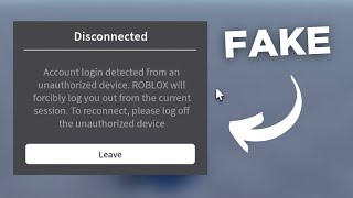 I Made a Fake Warning to Scare Roblox Players [upl. by Aynav]
