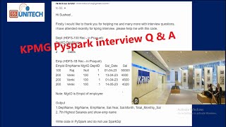 10 recently asked Pyspark Interview Questions  Big Data Interview [upl. by Elva]