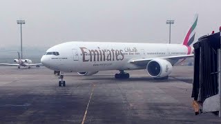 ُEmirates 77W Taxi to Parking at Dhaka Airport [upl. by Iloj590]