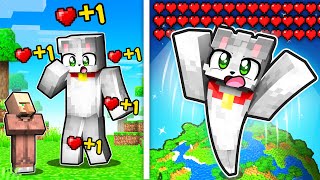 Paso Minecraft PERO MIS CORAZONES  MI TAMAÑO ❤️🤯 [upl. by Racso156]