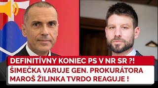 KONIEC PS V NR SR Maroš Žilinka TVRDO reaguje na Šimečku a jeho trúfalé slová [upl. by Proudman]