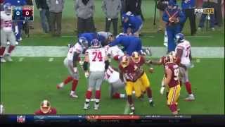 CRAZY PLAY Huge Hit Leads To Diving INT by Will Blackmon  Giants vs Redskins  NFL [upl. by Beverlie]