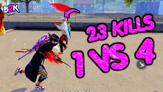 B2K Fan SOLO VS SQUAD CRAZY GAMEPLAY 23 KILLS [upl. by Travus]