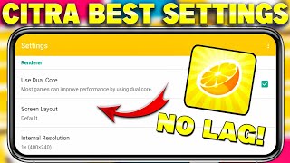 2024🔥Citra Emulator Best Setting For All Android Phones  60 FPS No Lag Setting For Citra Emulator [upl. by Baniez]