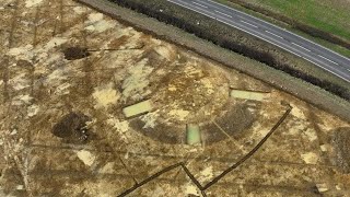 Archaeologists unearth moated medieval windmill in England [upl. by Htomit90]