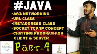 Java Java Networking  URL Class  InetAddress Class  Socket TCPIP  Chat Program using Nw [upl. by Leumel]