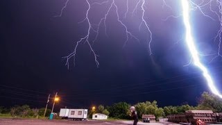 VERY CLOSE Lightning Strike  6113 Near Okmulgee OK [upl. by Mendes740]