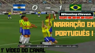 GAMEPLAY Winning Eleven 2002 PTBR do PS1 com narração do Neri O Danado [upl. by Grannias]